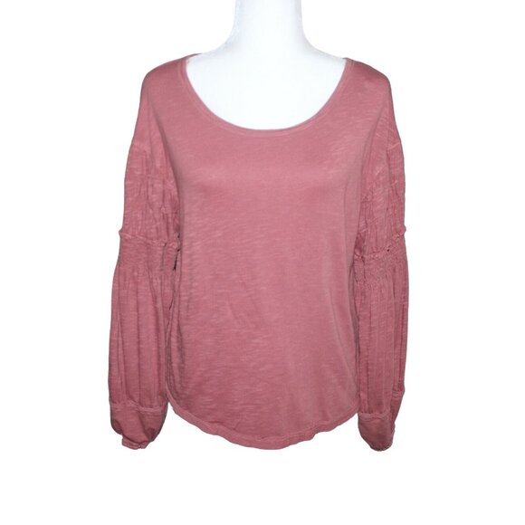 Melrose and Market Tops - Melrose And Market Womens Peasant Sleeve Blouse-Blush-Size Small-GUC